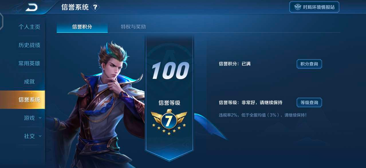 王者信誉等级最高是多少级