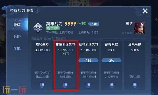 王者荣耀巅峰赛荣耀战力规则 战力加分规则及计算公式详解
