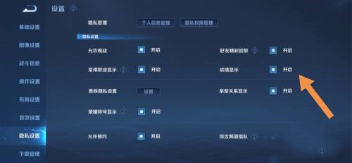 《王者荣耀》怎么设置战绩不可见