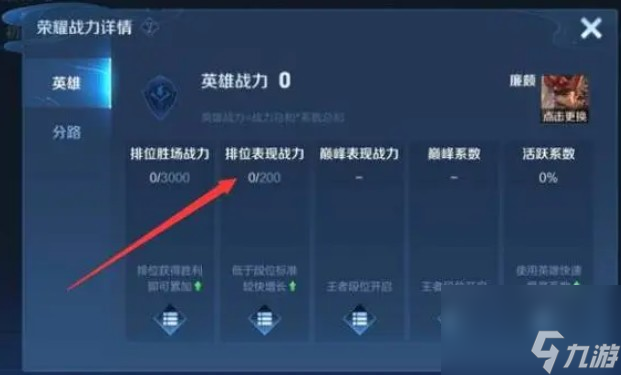 王者荣耀表现分在哪里看